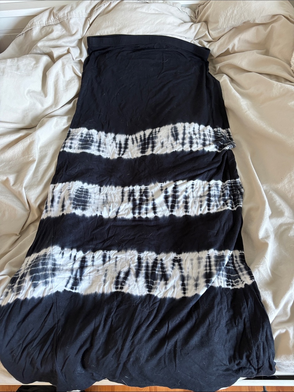 Buffalo David Bitton Black and White Tie-Dye Maxi Skirt - Picture 4 of 4
